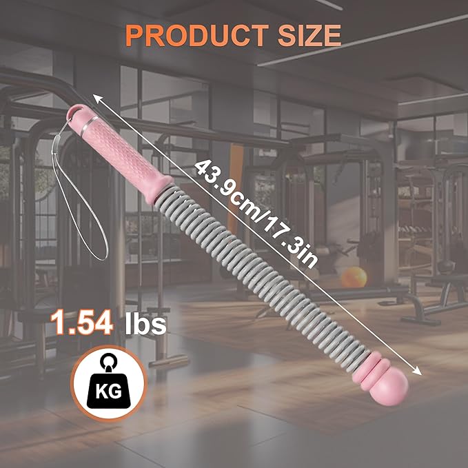 2pcs Adjustable Ropeless Battle Ropes for Home Gym, Weighted Cordless Battle Ropes for Home Workout, Portable Exercise Training Rope for Indoor and Outdoor (Pink)