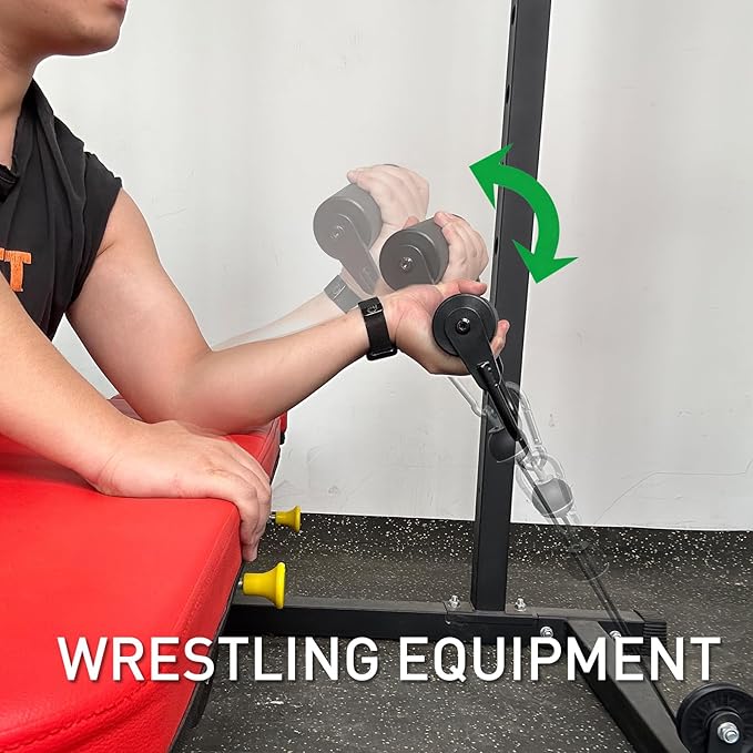 Arm Wrestling Handles, Thick Armwresting Training Equipment LAT Pulldown Attachments D Handle, V Bar Cable Machine Attachments, Gym Handles for Forearm, Wrist Strength Training
