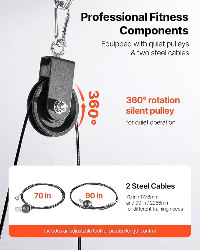 VEVOR LAT Pulldown Attachments, Cable Machine Rowing T-bar V-bar Tricep Pull Down Bar, Back Strength Training Rubber Coated Handle Grip, Bicep Curl Tricep LAT Pulldown Bar for Home Gym Fitness