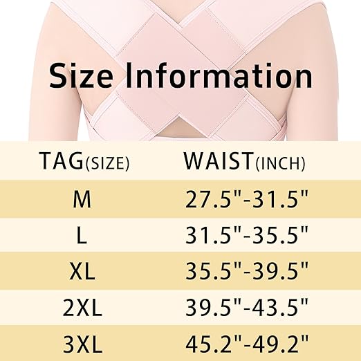 Posture Corrector for Women and Men Plus Size Full Back Support Brace Straightener Scoliosis Spine Upper Back Pain Relief Adjustable Shoulder Instant Posture Corrector with Hunchback (Pink, Medium)