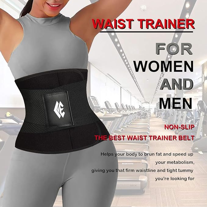 ChongErfei Waist Trainer Belt for Women Man - Waist Trimmer Ab Belt - Tummy Control Body Shaper