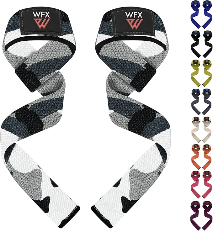 Weight Lifting Straps Wrist Support Padded Neoprene Gym Cross Training Hand Bar Weightlifting Straps Fitness Bodybuilding Power Exercise Grips Deadlift Men Women