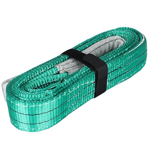 Lift Sling Straps,2" x 6' 2-Ply Heavy Duty Flat Eye Lift Slings,Polyester Lifting Sling Strap Tree Saver Recovery Strap Web Sling Rigging Moving Tow Hoist Gear Straps 6400lb 5100lb 12800lb
