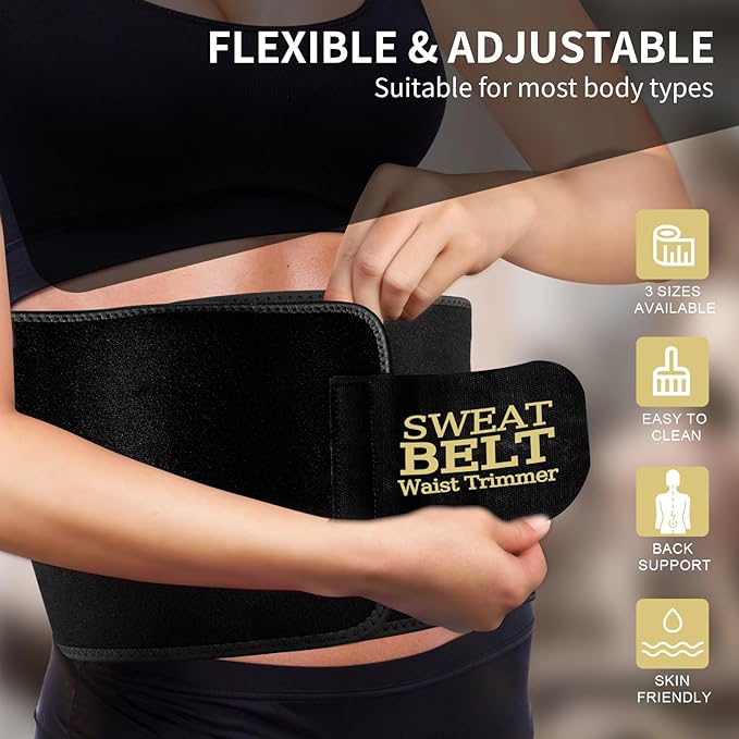 Lisacool Waist Trainer for Women Lower Belly Fat,Waist Sweat Band for Women,Belly Band Sweat Belt,Stomach Wrap,Body Shaper