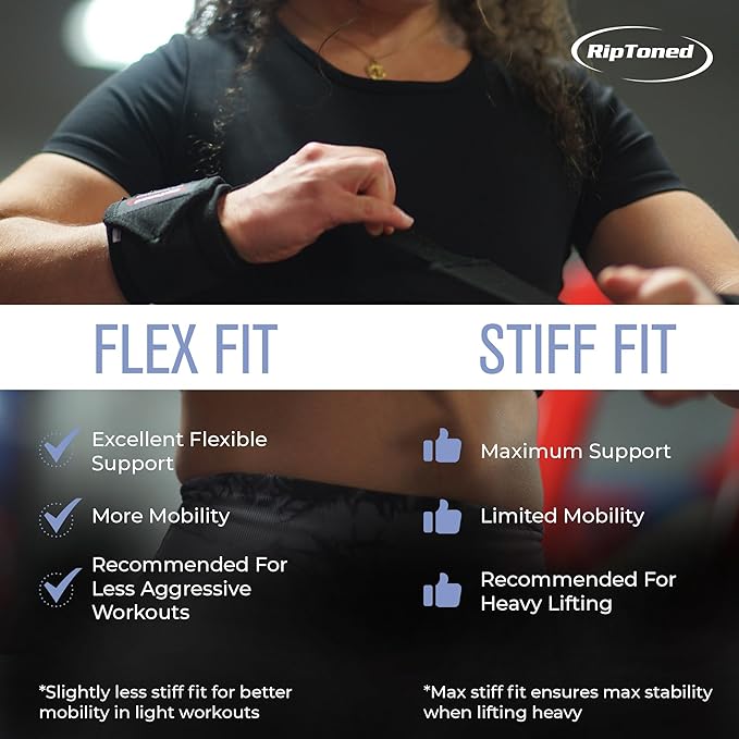 Rip Toned Wrist Wraps for Weightlifting – USPA & USAPL Approved 18" Wrist Straps for Powerlifting – Adjustable, Durable Gym Wraps with Thumb Loop – Maximum Support for Men & Women
