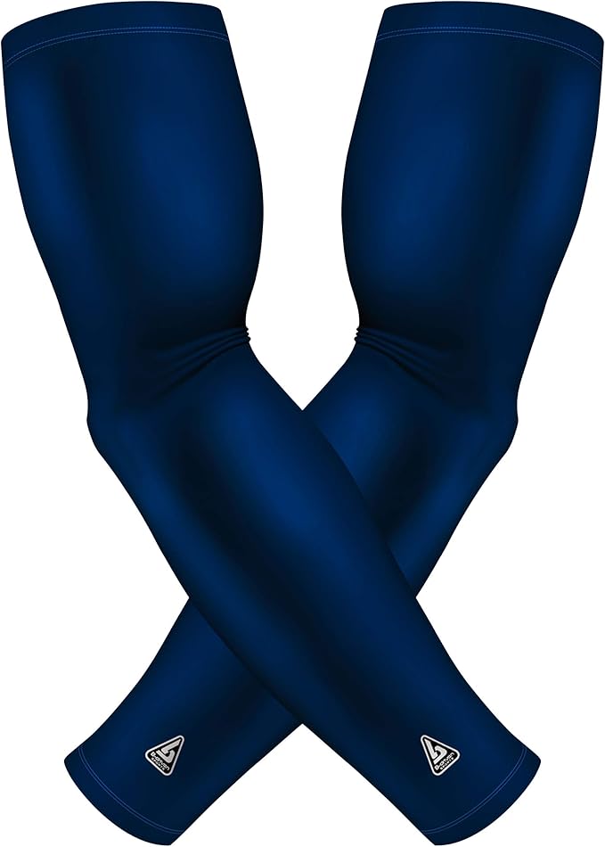 B-Driven Sports Pro Fit Compression Arm Sleeves for Men Women & Youth - Volleyball Golf Running Baseball Basketball - Pair