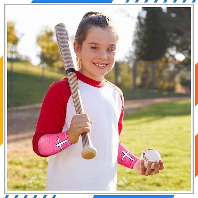 Shyyween 6 Pair Ice Cream Drip Baseball Arm Sleeve Youth Cross Sun Protection Compression Arm Sleeve American Flag Sport Gift