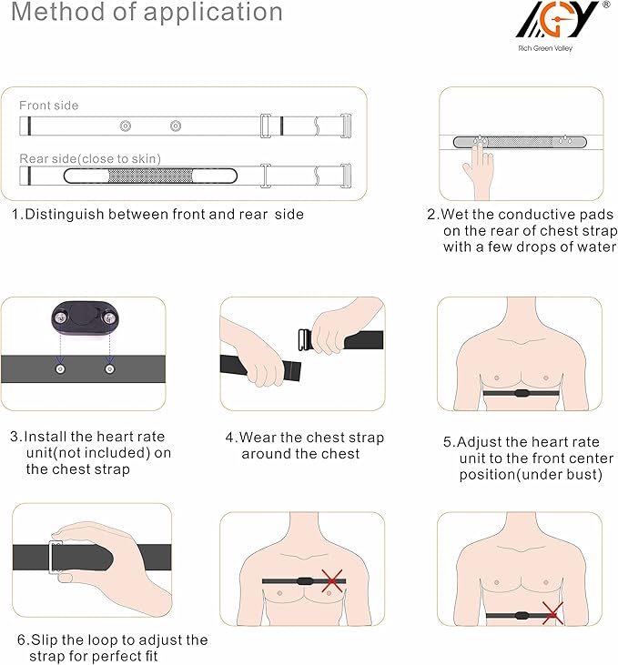 Heart Rate Monitor Pro Chest Strap Fits for Polar H10 H7 H1 Wahoo Tickr Garmin HRM Soft HR Sensor