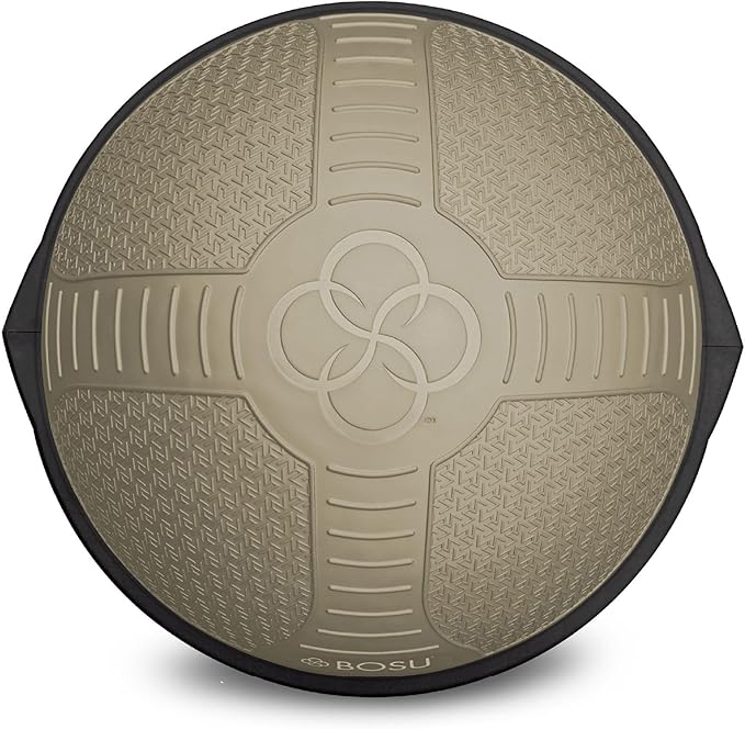 Bosu NEXGEN Balance Strength Trainer, Multi-Functional 26" Exercise Ball, Home Gym Equipment for Full Body Workouts, Sandstone with Black Rim
