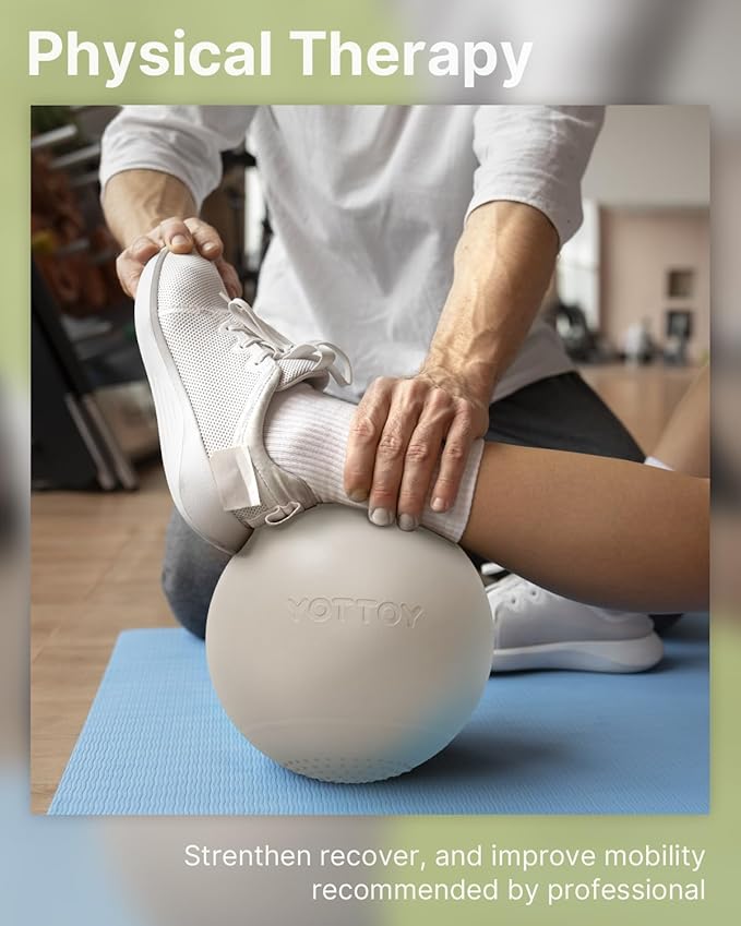 YOTTOY Small Exercise Ball，9-inch Pilates Ball with Anti-Burst Technology for Stability, Ideal for Yoga, Pilates, Physical Therapy & Home Workouts