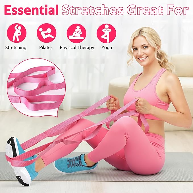 WALITO Home Pilates Kit for Women,Pilates Ring Set with Magic Circle,Resistance Bands,Figure 8 Workout Bands,Mini Ball, Compact Toning Fitness Essentials Starter Set Accessories Gift