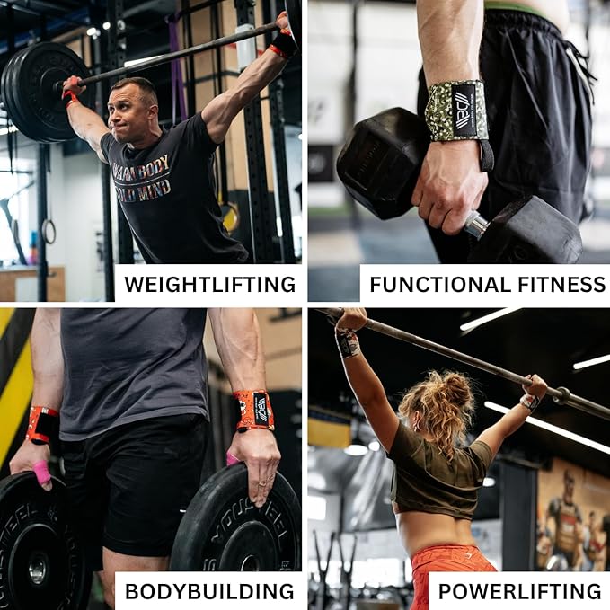WARM BODY COLD MIND - Weightlifting Wrist Wraps for Cross Training, Powerlifting, Deadlift, Gym, Workout, Exercises & Fitness, Heavy-Duty Wrist Support, Thumb Loop