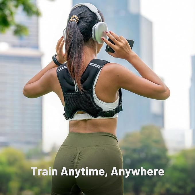 MIKOLO Weighted Vest, 8lb/12lb/16lb Weight Vest for Women & Men, Weight Vest with Reflective Stripe for Walking, Running, Strength Training & Workout(8lb)