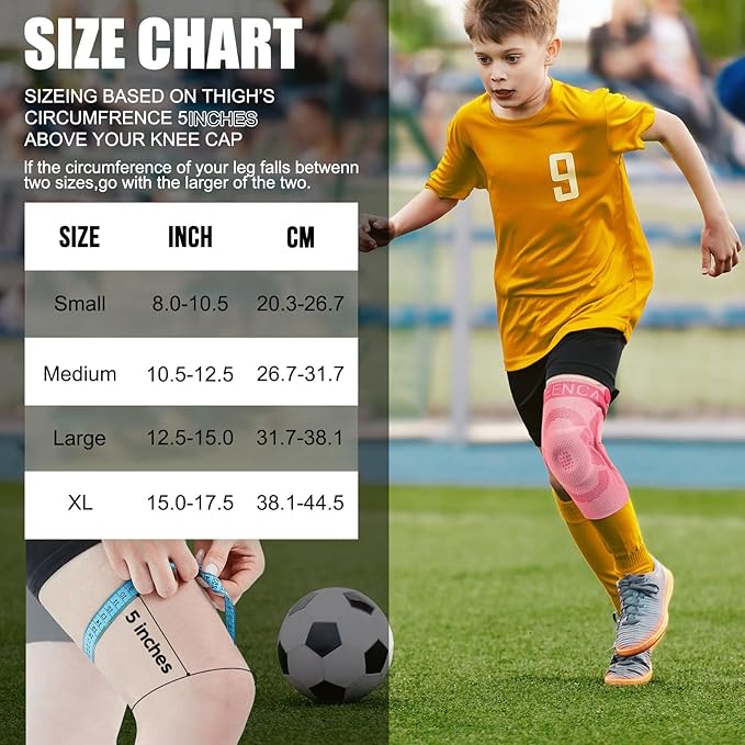 NEENCA Kids Knee Brace Sleeve, Youth Knee Compression Sleeve for Children - Boys & Girls. Child Knee Support with Patella Gel Pad & Side Stabilizers for Knee Pain, Sports, Outdoor - FSA/HSA Approved