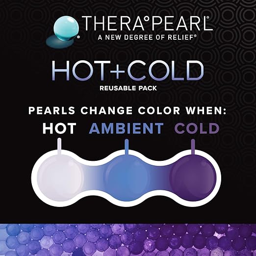TheraPearl Reusable Hot Cold Pack, Sports Ice Size Pack with Gel Beads for Athletes, Flexible Hot & Cold Compress for Arthritis Pain Relief, Swelling, Sports Injuries, Cooling & Heating Pad