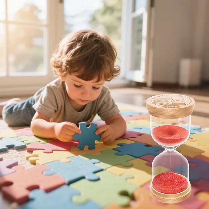 30 Minute Sand Timer Hourglass, Beech Wood Hourglass Sand Clock, Small Red Wooden 30 Min Hour Glass, Sandglass, Reloj De Arena, Classroom, Game, Kitchen, Home, Office, Decorative