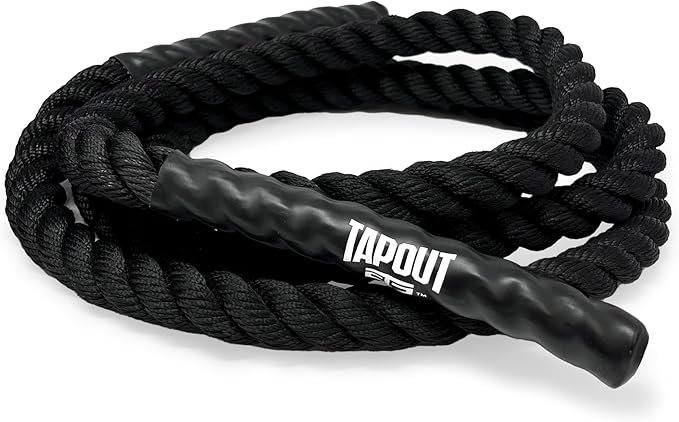 Tapout 9.5-Foot Battle Rope - Compact & Durable, Perfect for Full-Body Workouts, Home Gym Training (1 inch Diameter)
