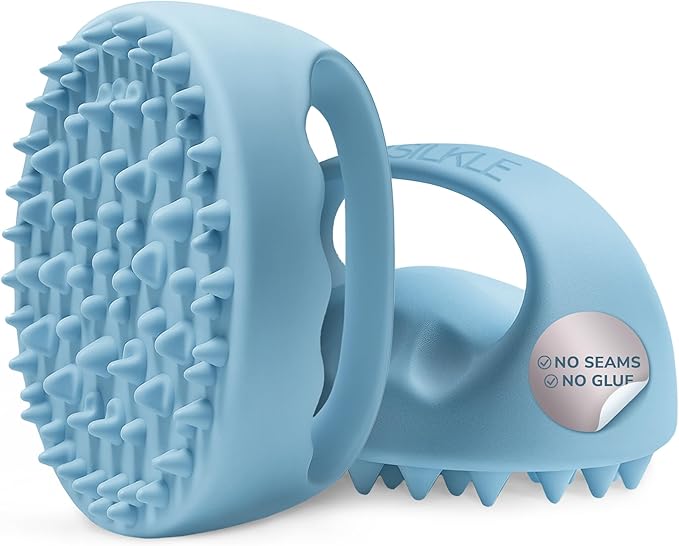 Cellulite Massage Tool & Lymphatic Drainage Massager - Silicone Anti Cellulite Massage Brush for Body Sculpting with Ergonomic Handle - Cellulite Remover for Legs, Thighs and Belly - Blue