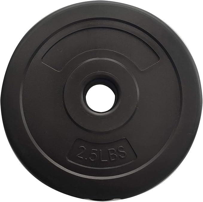 BalanceFrom 40 Pounds Vinyl Coated Dumbbell Set for Home Gym, Black – Cement Weight Plates with 14-Inch Contoured Handles and Collar Locks for Adjustable Strength Training Workouts