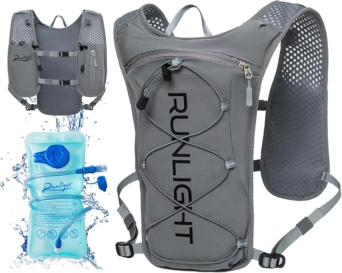 Running Vest for Women Men Lightweight Hydration Backpack Pack with 1.5L Water Bladder Bag Hydro Daypack for Hiking,Trail,Skiing,Camping,Cycling,Race,Marathon