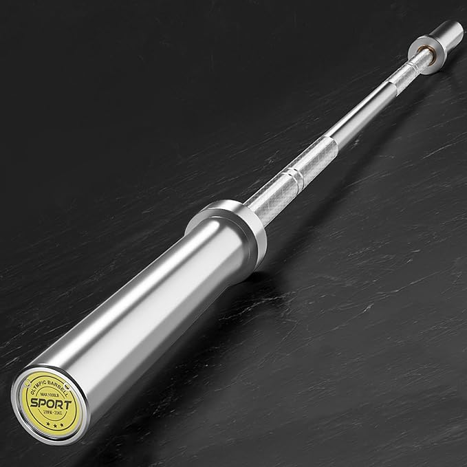 7ft Olympic Barbell for Weightlifting, Power Lifting Home Gym, 1000 LBS Capacity Strength Training Weight Bar for Squats, Deadlifts, Presses, Rows, Curls, 45 LB, Fit 2 in Weight Plates