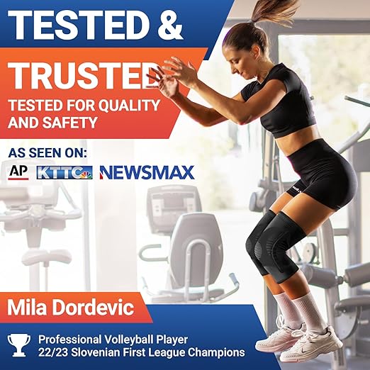 DR. BRACE ELITE Knee Brace with Size Stabilizer (2 Pack) Knee Brace for Women & Men, Workout, Sports, Daily Knee Compression Sleeve for Maximum Knee Pain Support & Fast Recovery (Pluto, XXX-Large)