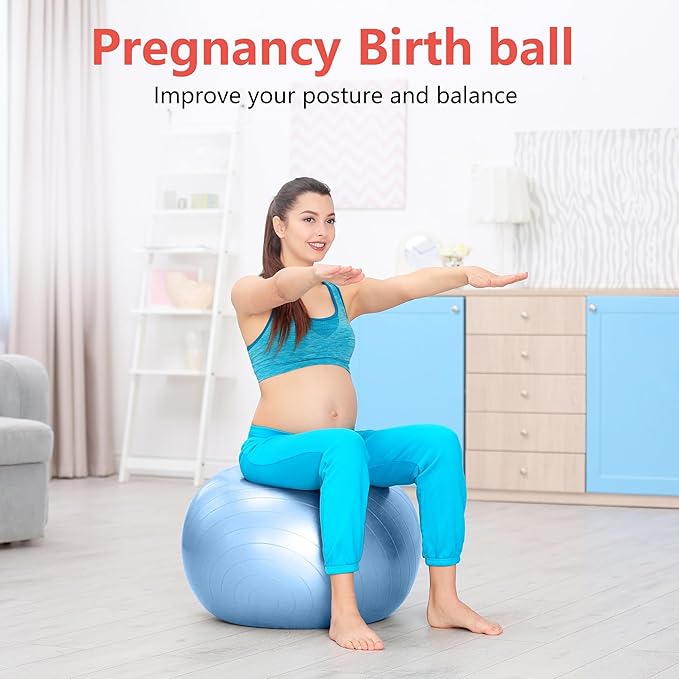 Primasole Exercise Ball-Yoga Ball for alance Stability Fitness Workout Yoga Pilates