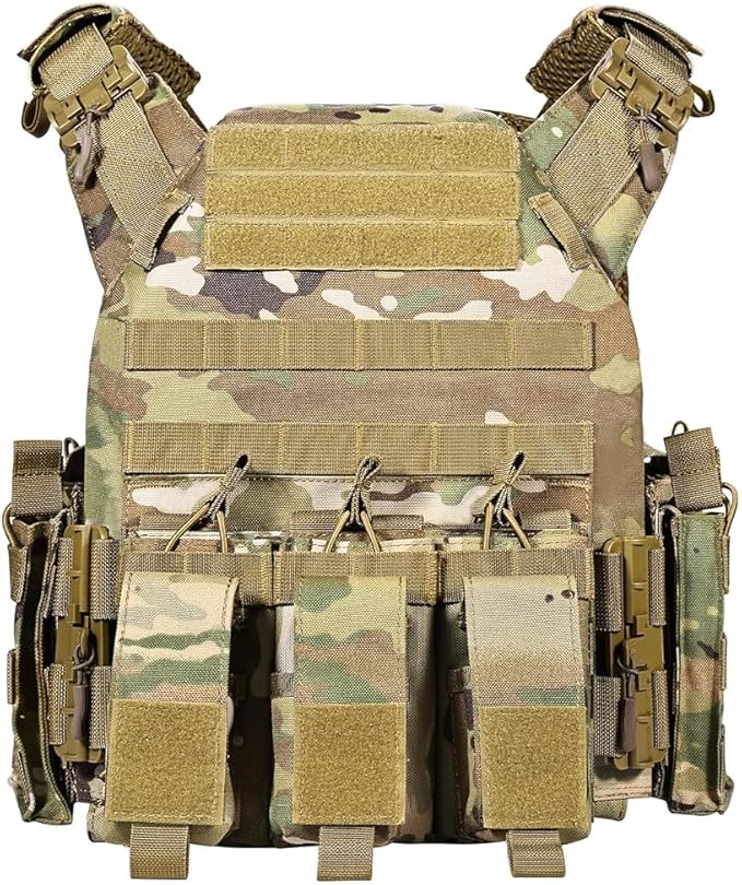 GFIRE Tactical Vest - Airsoft Lightweight Modular 3D Breathable Quick Release Vest, Adjustable Tactical Gear for Training