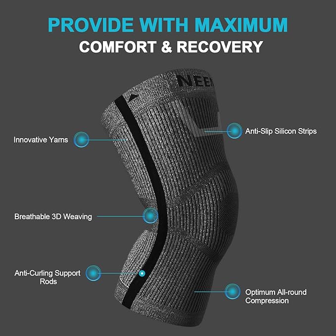 NEENCA Knee Sleeve – Knee Braces for Knee Pain, Joint Pain Relief, Swelling, Inflammation Relief, and Circulation, Knee Support for Women and Men