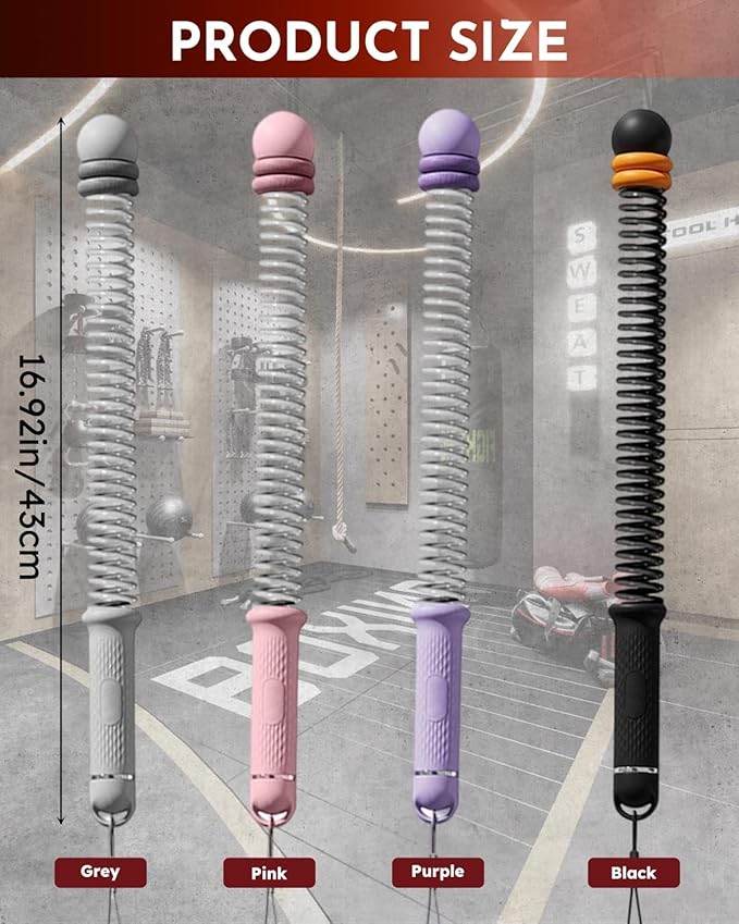 Ropeless Cordless Portable Battle Ropes for Home Gym,Adjustable Weight Z-Rope,Workout Equipment Weighted,Exercise Strength Training,No Endless Jump Rooes,Fitness Working Flex Springs Sticks(Black)