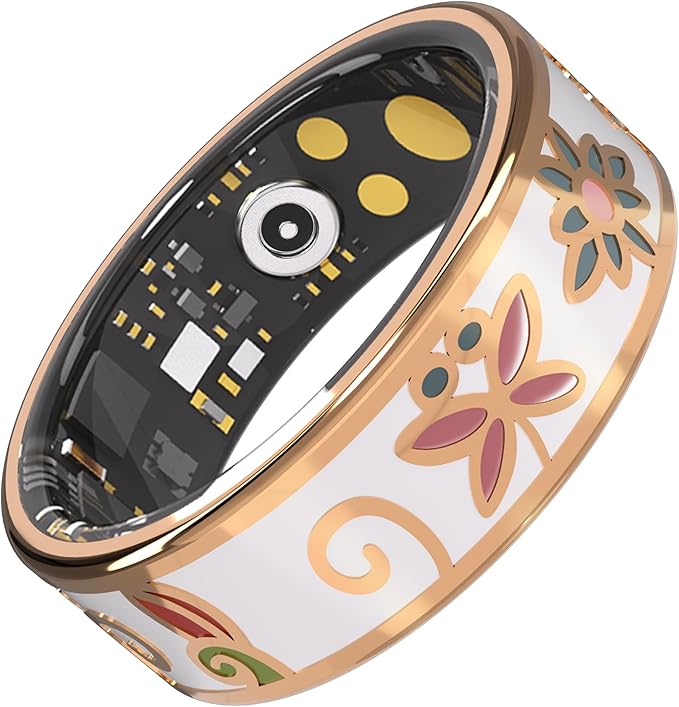 Enamel Craft Smart Ring for Women & Men - No Subscription Fee Fitness Tracker with Sleep Tracking, Heart Rate, SpO2 - IP68 Waterproof for iPhone Android - Activity Tracker, Remote Camera (8)