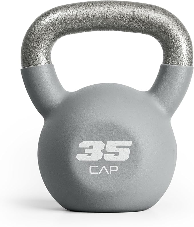 CAP Barbell Cast Iron Kettlebell - Coated Options, Singles and Sets, Multiple Weight Choices