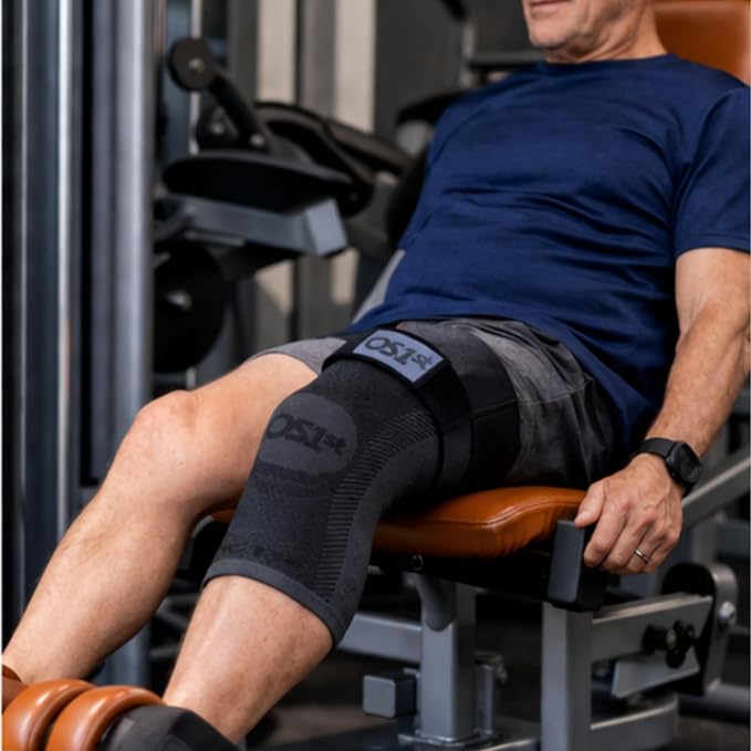 OrthoSleeve KS7+ Adjustable Knee Sleeve for Knee Pain Relief, Running, Tendonitis, Arthritis & Swelling | Medical Grade Compression with Adjustable Strap