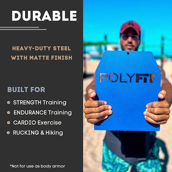 POLYFIT Weight Vest Plates - Weighted Plates for Strength Training Weight Vests - 4lb, 6lb, 9lb, 14lb, 19lb Pairs