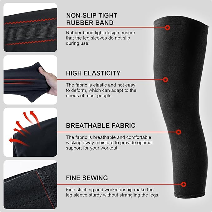 Knee Brace Undersleeve - Knee Brace Undersleeve for Men and Women Knee Brace Sleeves for Under Brace