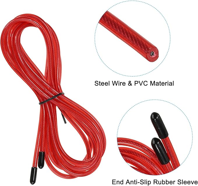 PATIKIL Speed Jump Rope Replacement Cable Professional Skipping Rope Replacement for High-Speed Jump Ropes