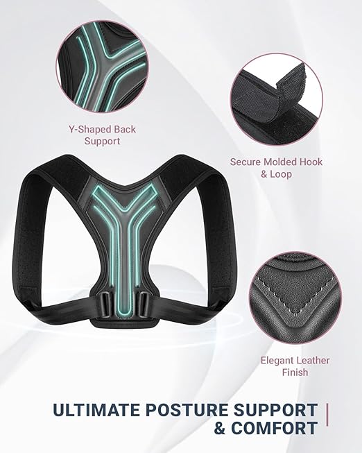 Upper Back Brace Posture Corrector For Women,Lightweight Back Straightener Posture Corrector,Adjustable Upper Back Support,Clavicle Brace For Round Shoulder & Hunchback (Medium)