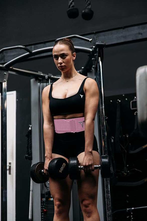 Breaking Limits Pink Lifting Belt - Weight Lifting Belt Women & Men - Squat Belt for Gym, Workout, Weightlifting, Powerlifting, Deadlifts - Cinturones para Hombre Gym - Woman Lifting Belts