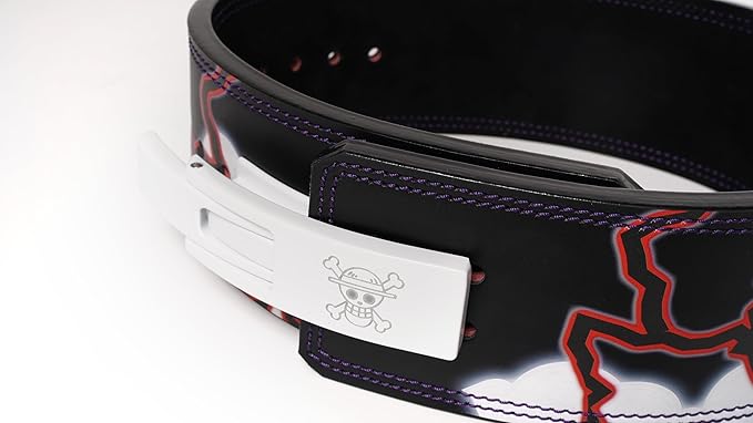Anime Weight Lifting Lever Belt | 10mm Premium Leather Weightlifting Belt for Powerlifting, Bodybuilding, Deadlift, Squats, Exercise Workout | Heavy Duty Gym Belt Best for Men & Women