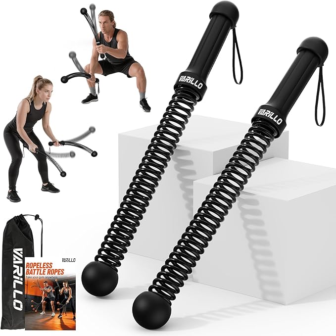 Ropeless Battle Ropes for Home Gym, Portable Cordless Weighted Battle Ropes with Storage Bag, High Calorie Burn for Men & Women, Fitness Equipment for HIIT & Low-Impact Aerobic Training