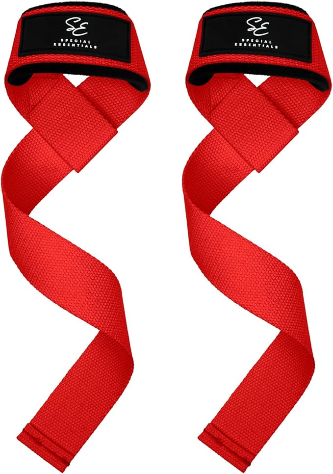Special Essentials 2 Pack of Wrist Straps for Weightlifting - Two-Sided Anti Slip Silicone Grip & Padded Neoprene - Durable Gym Lifting Straps for Men and Women for Bodybuilding & Powerlifting