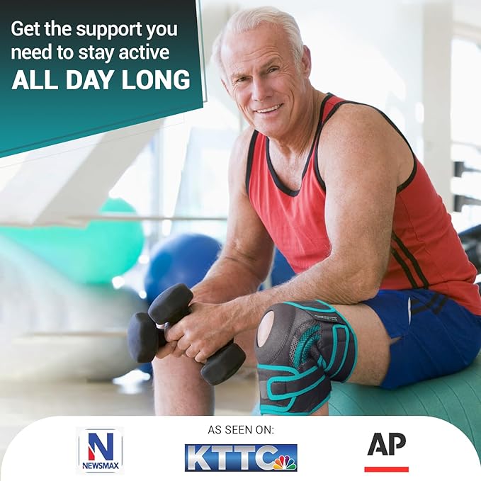 DR. BRACE ELITE Knee Brace with Side Stabilizers & Patella Gel Pads for Maximum Knee Pain Support and fast recovery for men and women-Please Check How To Size Video (Earth, XX-Large)