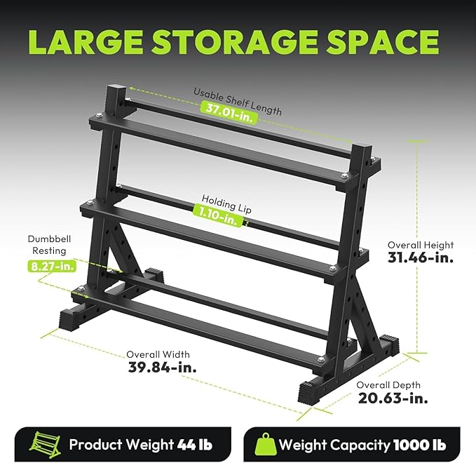HANDBODE Hex Dumbbell Set with Rack, 300-840 lb Rubber Coated Fixed Weights Sets with Heavy Duty Storage Stand, Hexagon Shape for Stable Placement, Home Gym Equipment for Strength Training