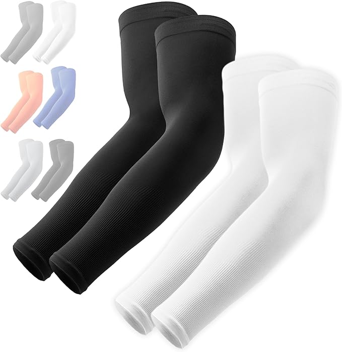 OutdoorEssentials UV Sun Protection Arm Sleeves - Compression Arm Sleeve, UV Arm Sleeves Men, Women - Golf Cooling Sleeves