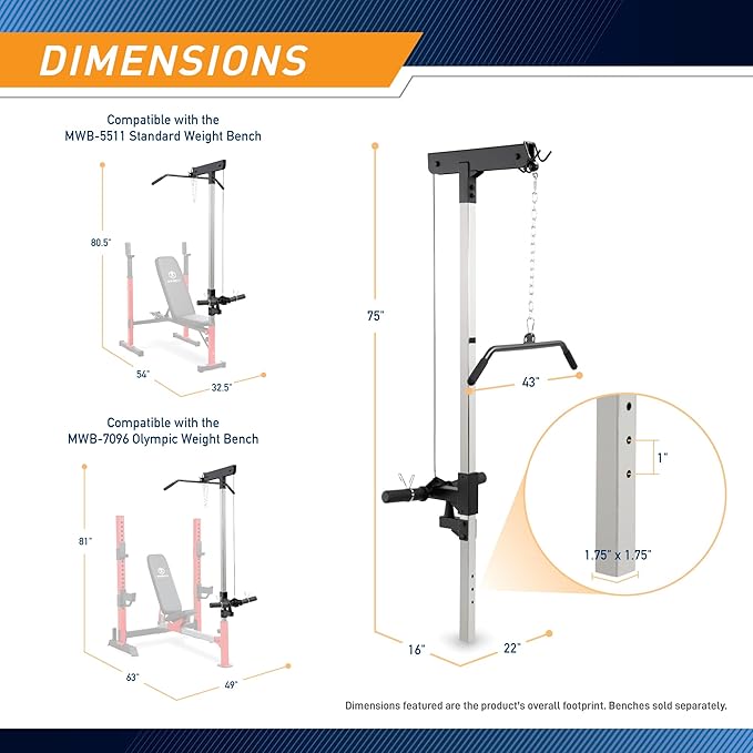 Marcy Weight Bench Accessory - Arm Curl ACC-8215AC