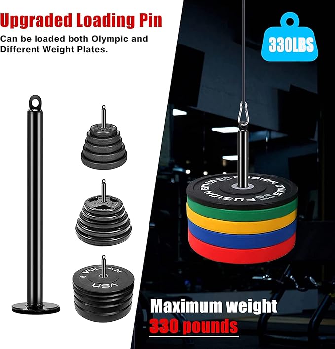 Taeku LAT Pulley System for Home Gym – Strength Training Fitness Equipment Cable Machine for Triceps, Biceps, Back & Shoulder Workouts