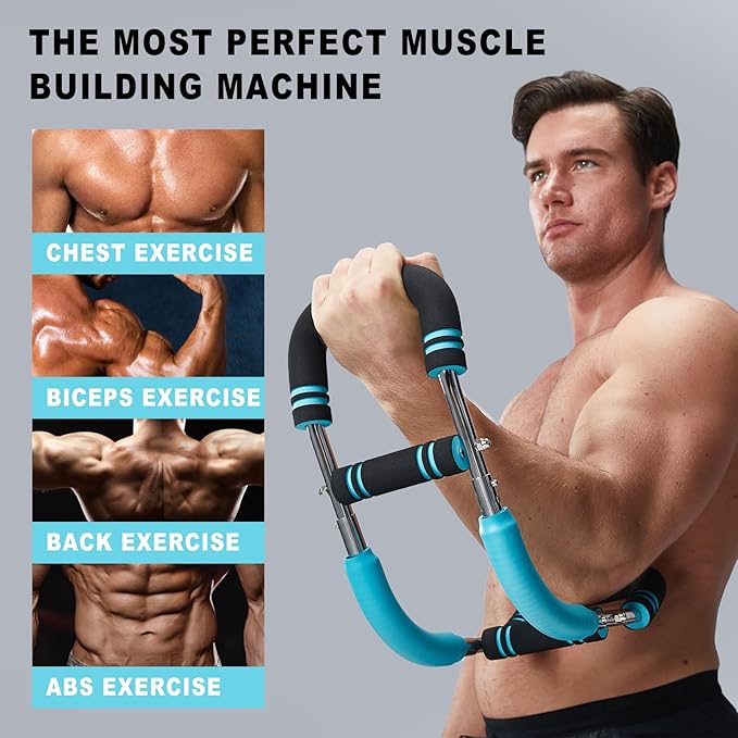 HOTWAVE Twister Arm Trainer, Adjustable Chest & Arm Exerciser for Men Women, Portable Home Fitness Equipment Kit for Upper Body Muscle Strength Training, Ideal for Self-Use or Gifting