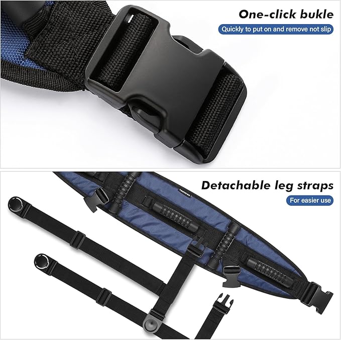 Very100 Gait Belt with Leg Loops & 5 Handles,Transfer Belt with Leg Straps,Gait Belts Transfer Belts for Seniors,Medical Nursing Gait Belt for Elderly,Patient,Pediatric,Handicap