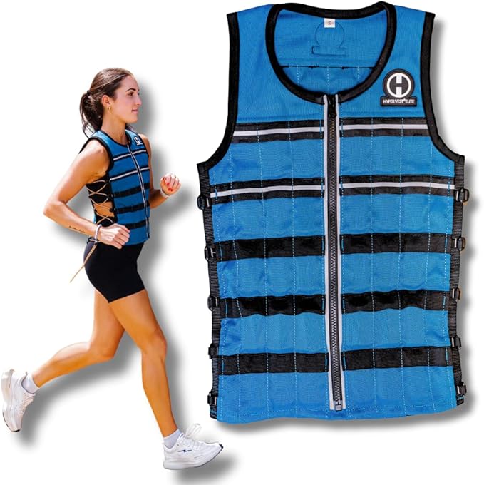 Hyperwear HyperVest ELITE Adjustable Weighted Vest for Women and Men — Thin Steel Weights, Stretch CORDURA Fabric — Weight Vest for Walking, Running, Strength Training