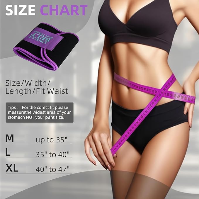 AMZBOSS Waist Trainer for Women Lower Belly Fat, Waist Sweat Band for Women, Belly Band Sweat Belt, Stomach Wrap, Body Shaper